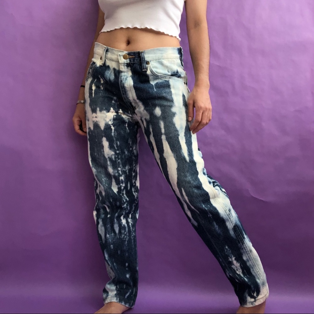 Wrangler Bleached Tie Dye 1 of 1 Medium Wash Jeans